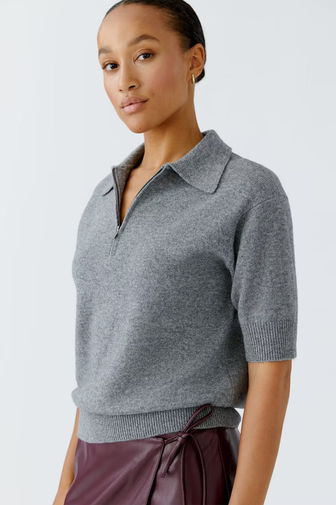 SHORT SLEEVE HALF ZIP POLO COLLAR 94269