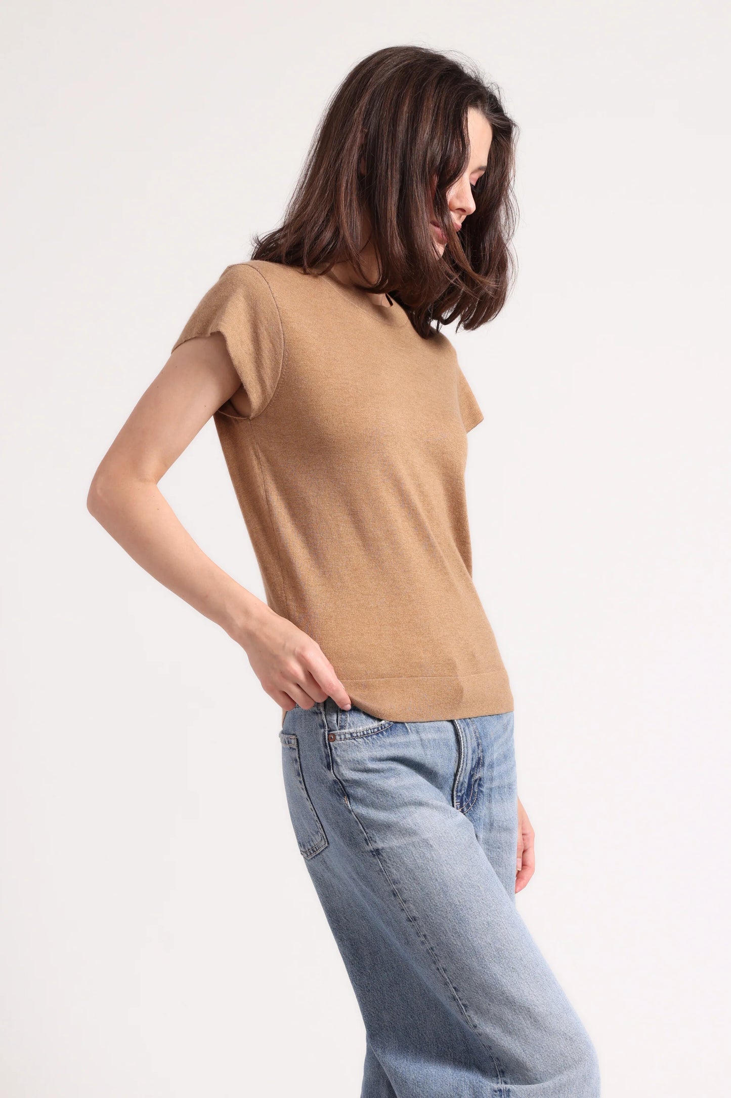 CAP SLEEVE CREWNECK 9346