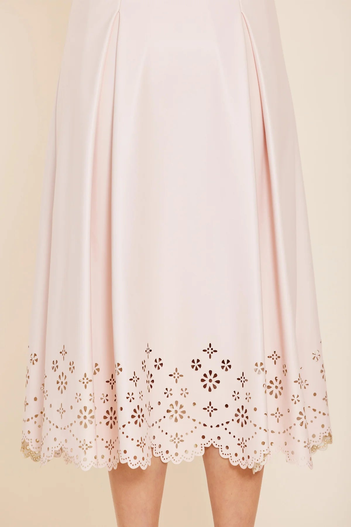 FAUX LEATHER LASER CUT SKIRT 153
