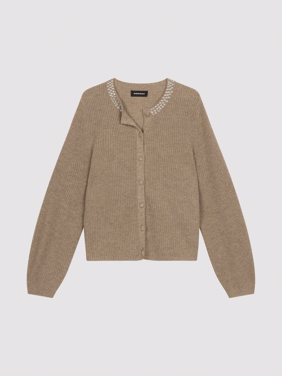 BOXY FIT RIB KNIT CARDIGAN 201679