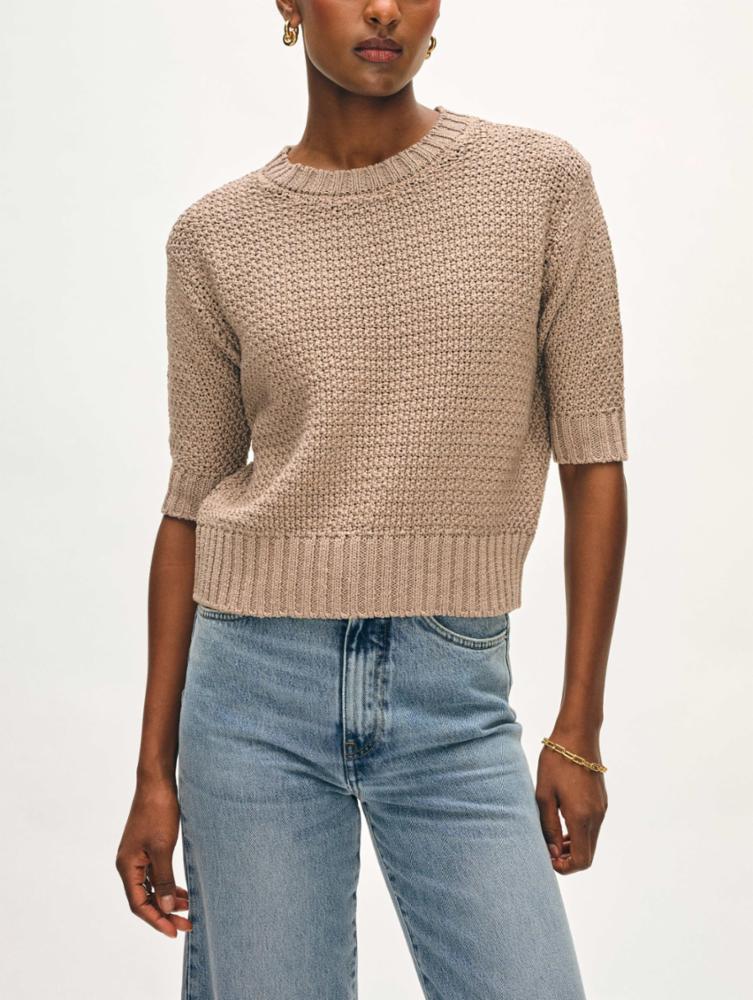 MERCERIZED COTTON TEXTURED TEE 21538