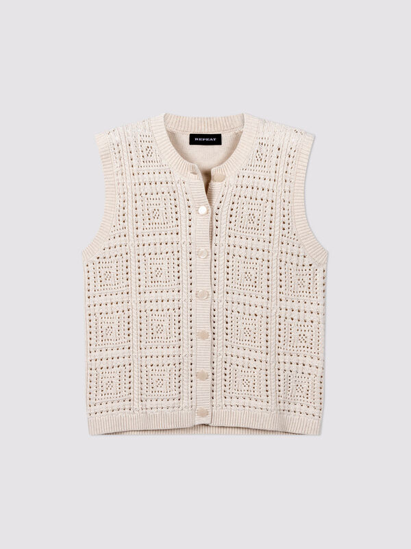 POINTELLE KNIT VEST 401140