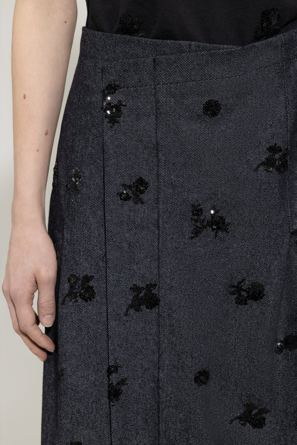 SEQUIN DENIM SKIRT 528293