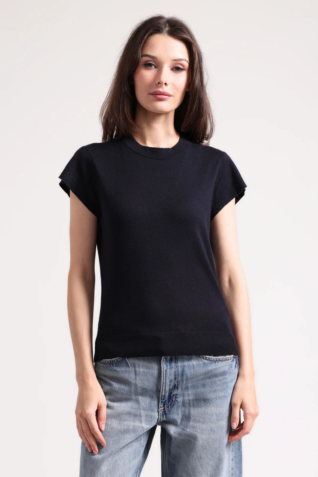 CAP SLEEVE CREWNECK 9346