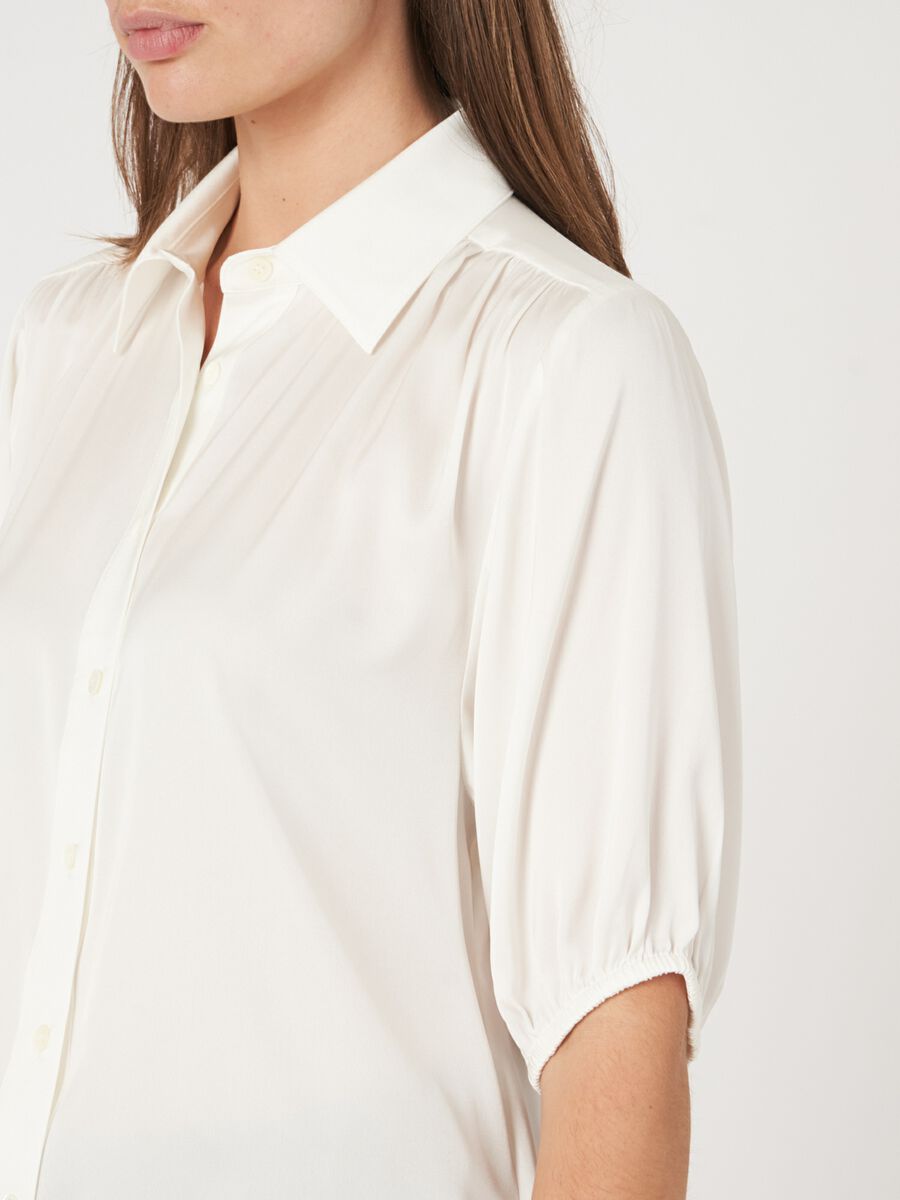 SHORT SLEEVE SILK BLOUSE 600631