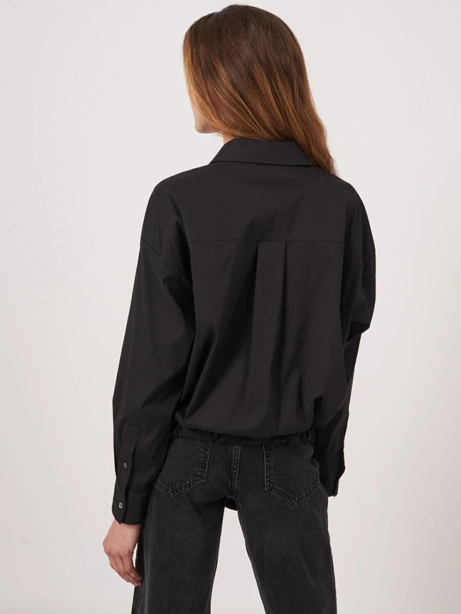 POPLIN DRAWSTRING BLOUSE 600674