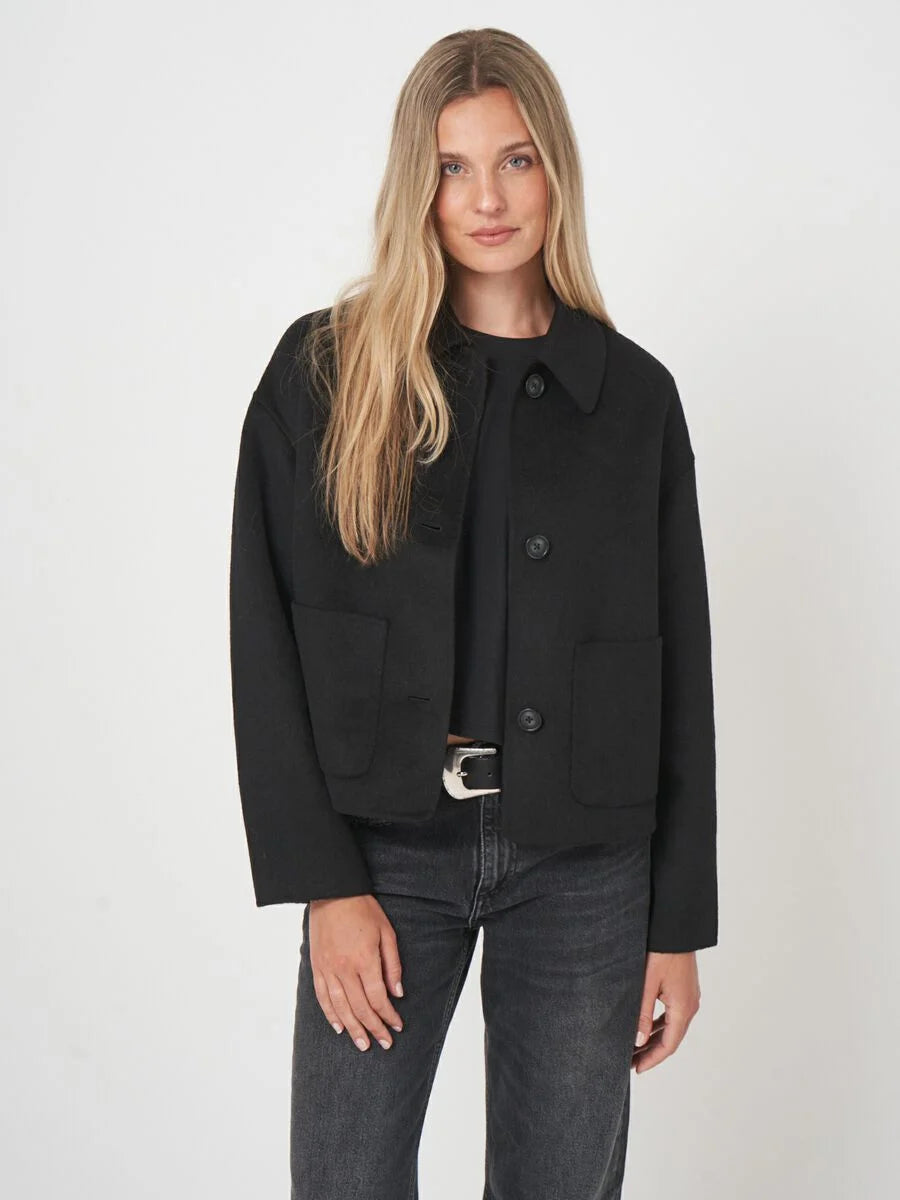 BOXY SHIRT COLLAR COAT 800241