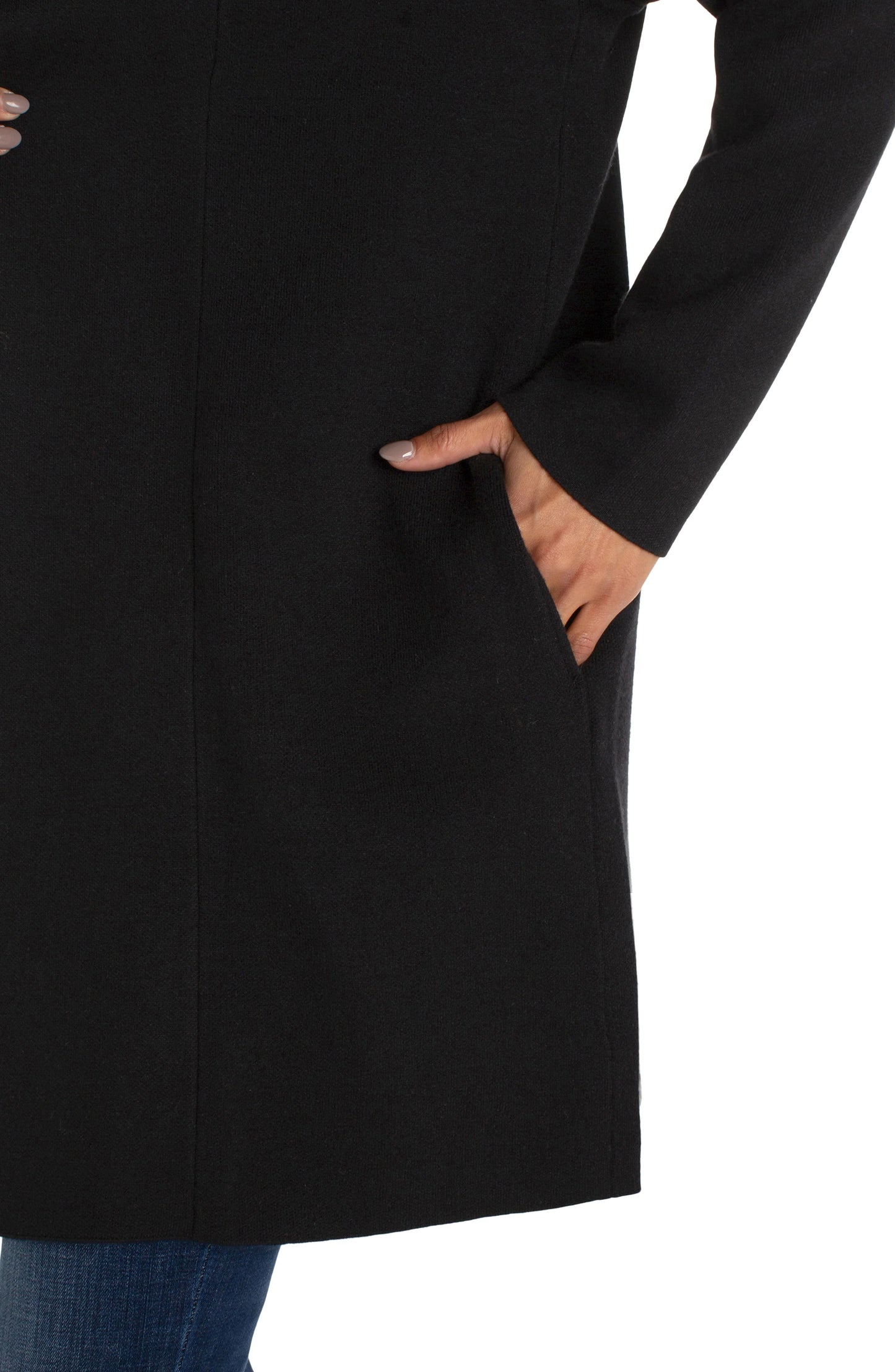 OPEN FRONT SHAWL SWEATER COAT LM 8D78SW85