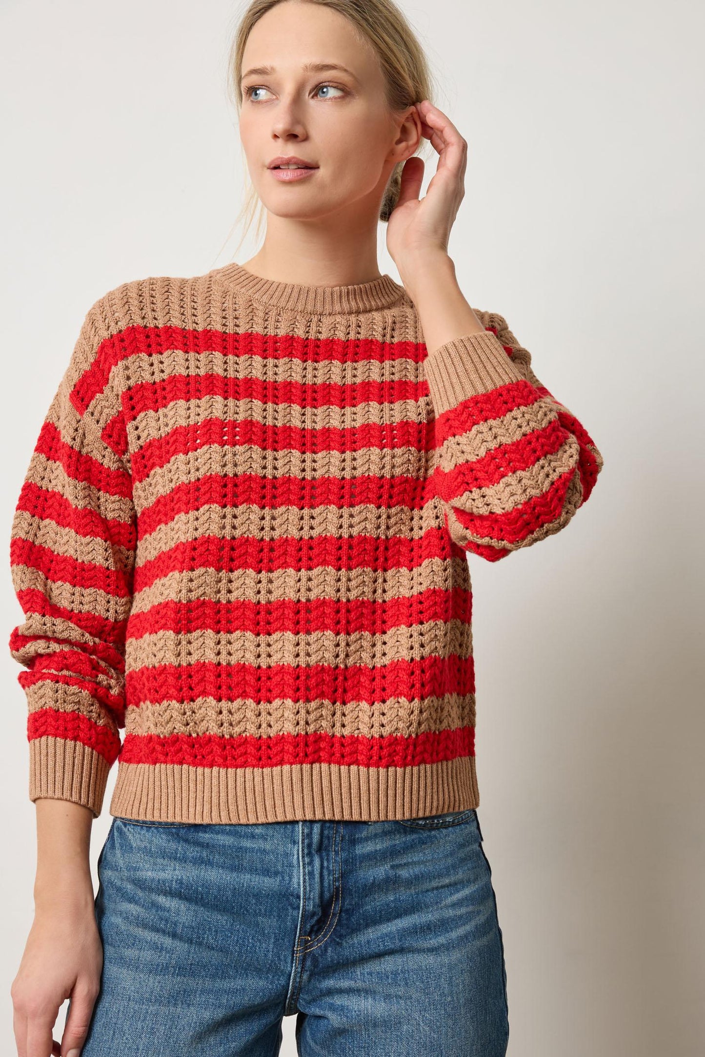 STRIPE STITCH SWEATER PA3043