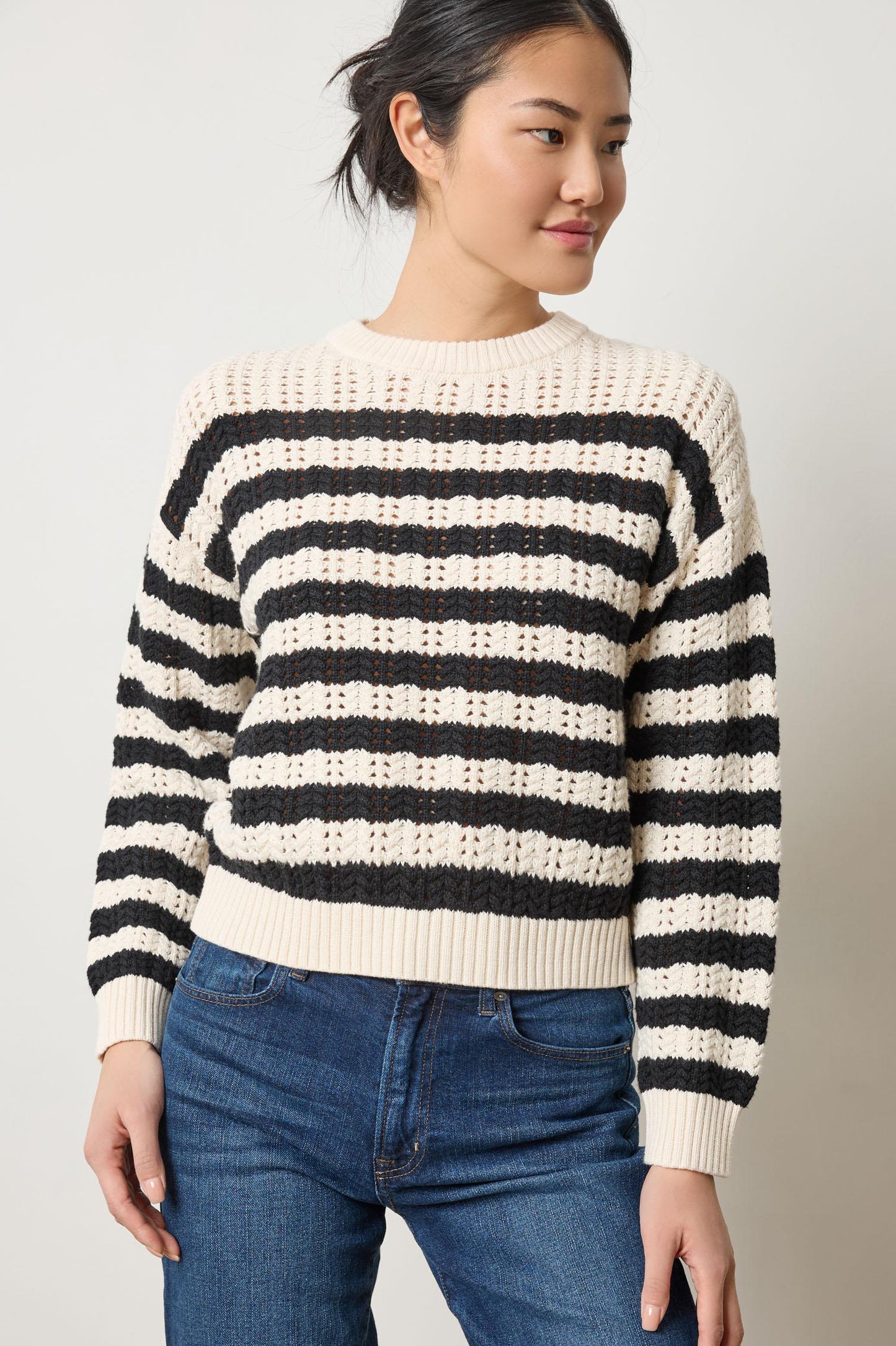 STRIPE STITCH SWEATER PA3043