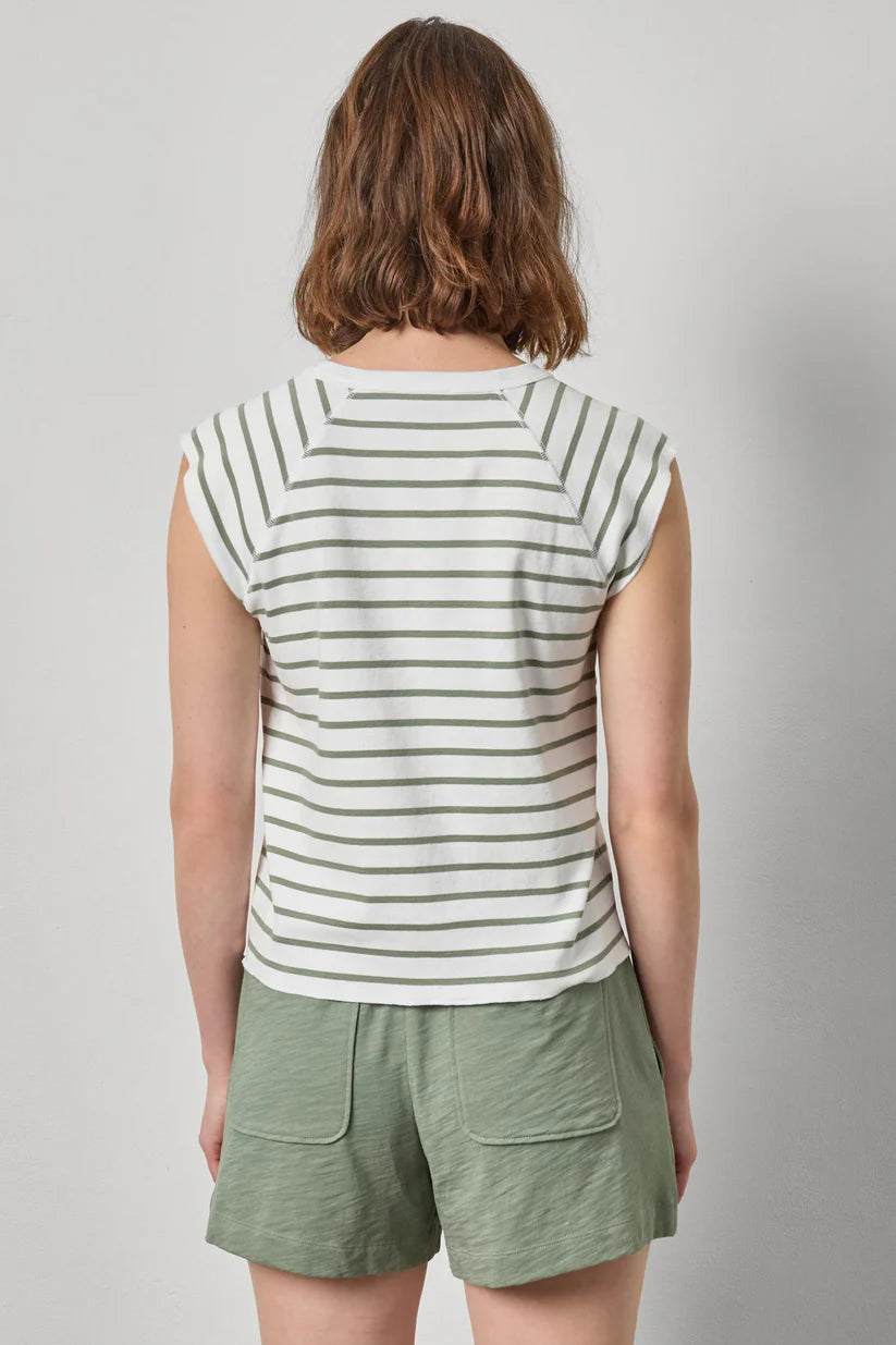 RIB STITCH SHORT SLEEVE SCOOP PA3326
