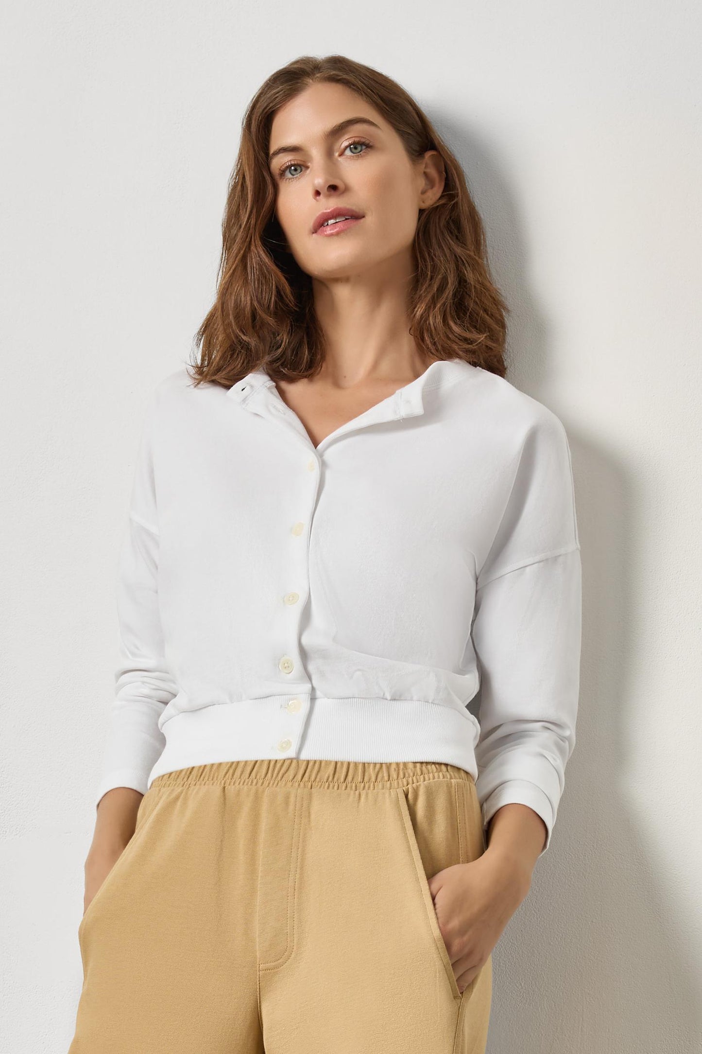 RIB TRIM CARDIGAN PA3336
