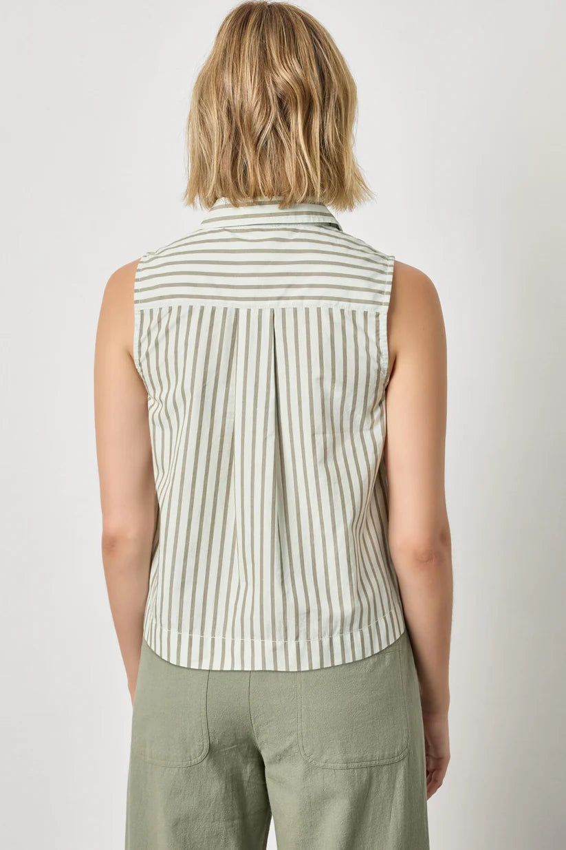 STRIPE SLEEVELESS SHIRT PA3385