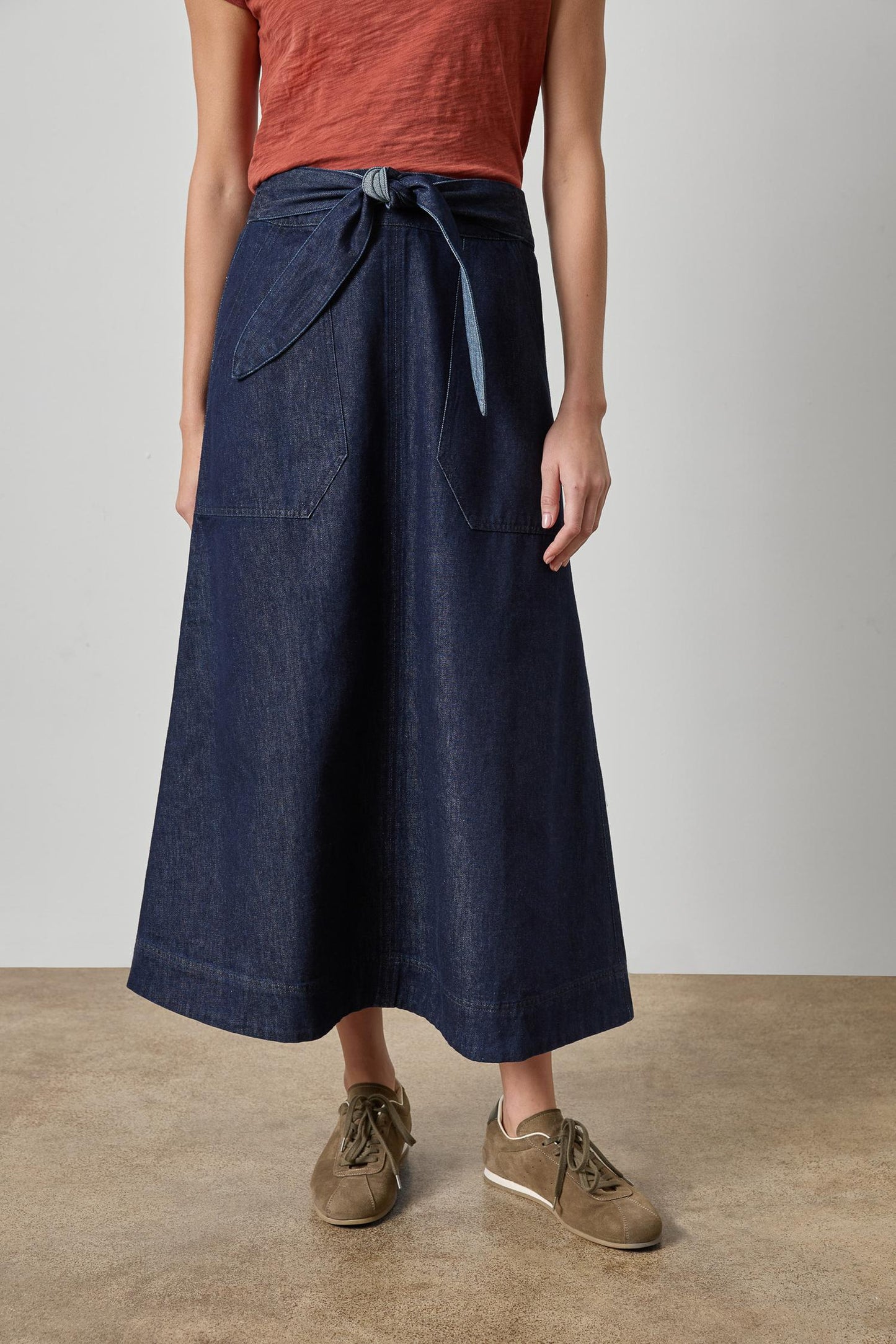 BELTED POCKET FRONT SKIRT PA3509
