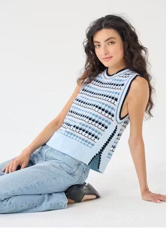 MULTI GEO STITCH SLEEVELESS N14590