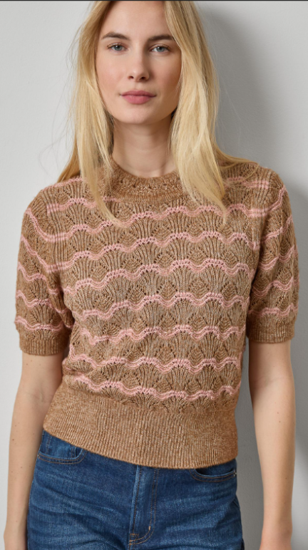 SHORT SLEEVE MULTISTITCH PULLOVER PA3590