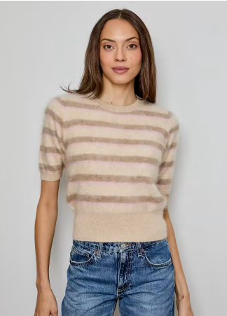 STRIPE BRUSHED SWEATER CAS0112042
