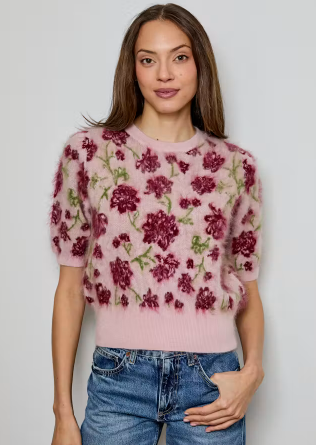 FLORAL BRUSHED SWEATER CAS0112043