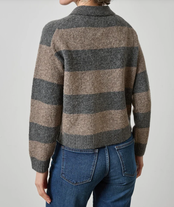 STRIPED POLO SWEATER PA3604
