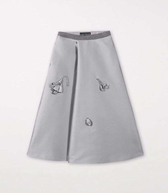 MAXI SKIRT W/ FLORAL MOTIF 508253