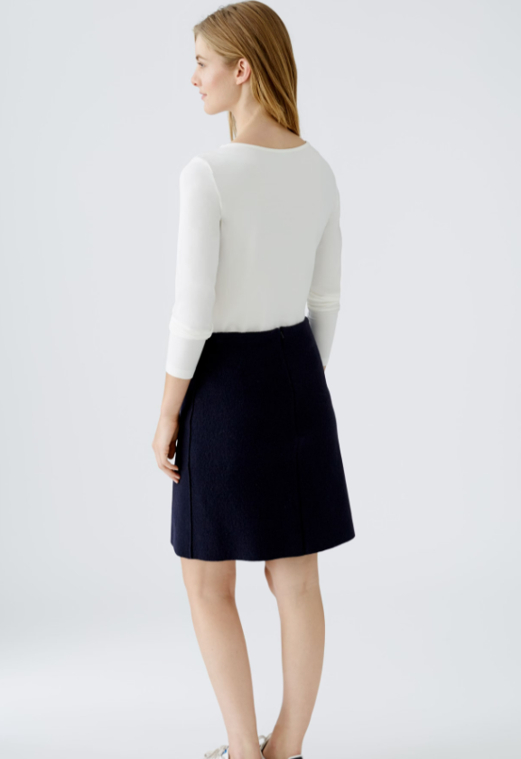 BOILED WOOL MINI SKIRT 79363
