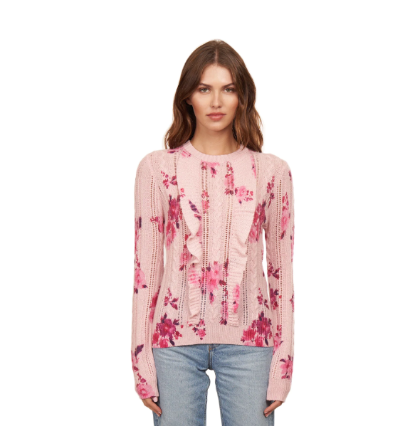 FLORAL CABLE POINTELLE R13795