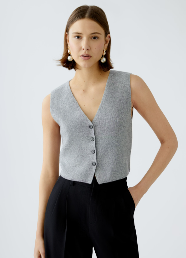 SWEATER CROPPED VEST 90235