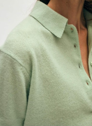 CASHMERE BUTTON POLO 21148