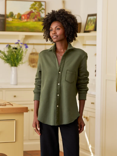 EILEEN SWEATSHIRT BUTTON UP