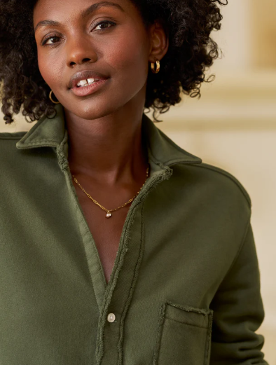 EILEEN SWEATSHIRT BUTTON UP