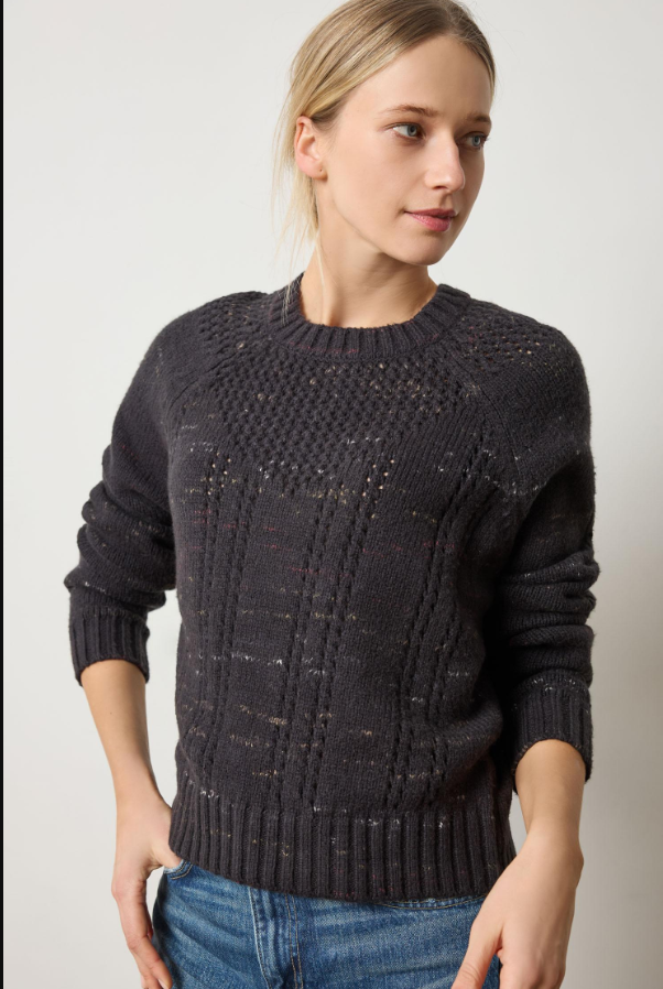 OPEN STITCH CREWNECK SWEATER PA3083