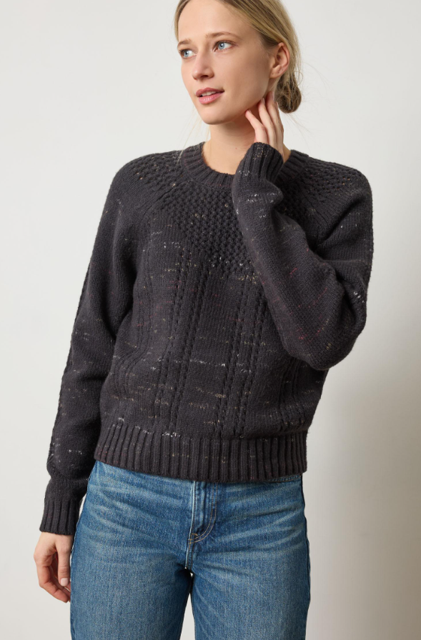 OPEN STITCH CREWNECK SWEATER PA3083