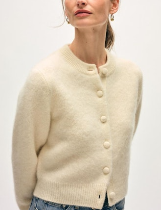 BRUSHED CREWNECK CARDIGAN 21591