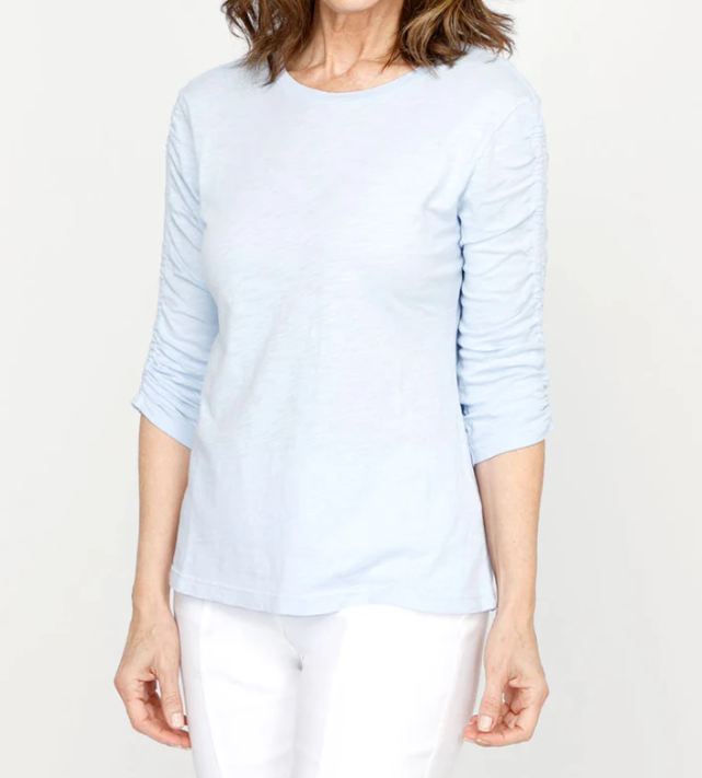 CREWNECK ROUCHED SLEEVE 61697