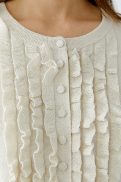 RUFFLE CARDIGAN 94144