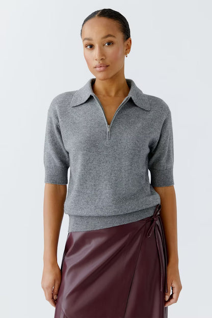 SHORT SLEEVE HALF ZIP POLO COLLAR 94269