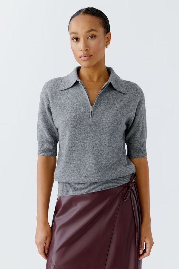 SHORT SLEEVE HALF ZIP POLO COLLAR 94269