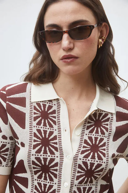 GABERA JACQUARD KNIT CARDIGAN S26M02042