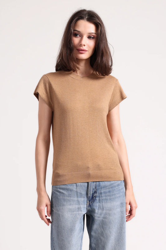 CAP SLEEVE CREWNECK 9346