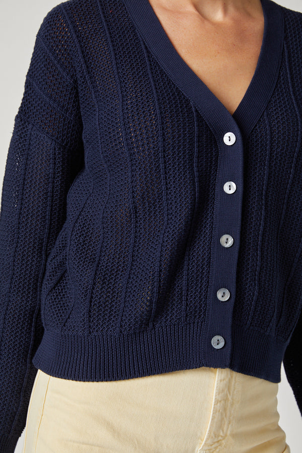 WIDE PLACKET CARDIGAN N6716