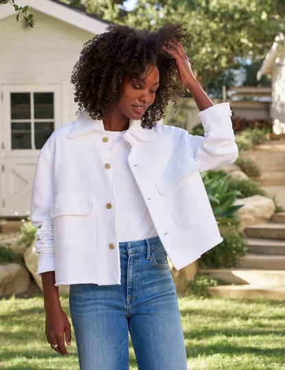 ROWAN  CROPPED BUTTON UP JACKET