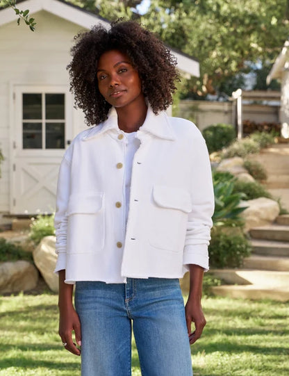 ROWAN  CROPPED BUTTON UP JACKET