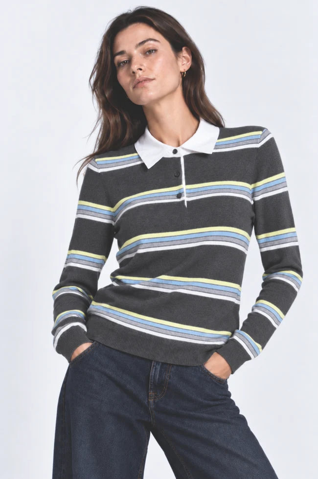 STRIPPED W/  WOVEN COLLAR 99187