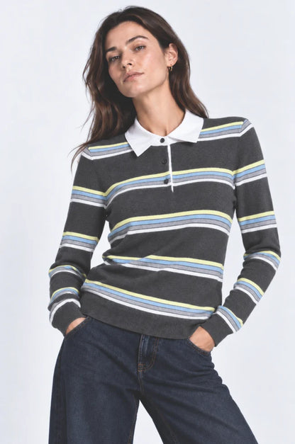 STRIPPED W/  WOVEN COLLAR 99187