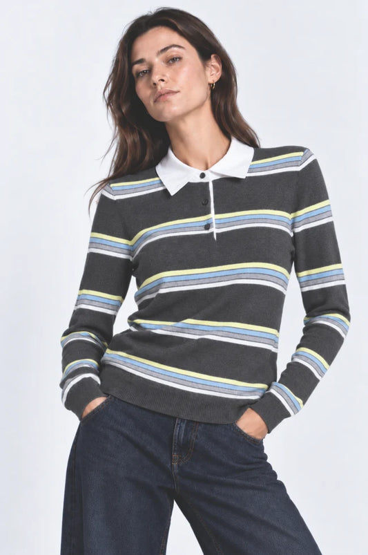 STRIPPED W/  WOVEN COLLAR 99187