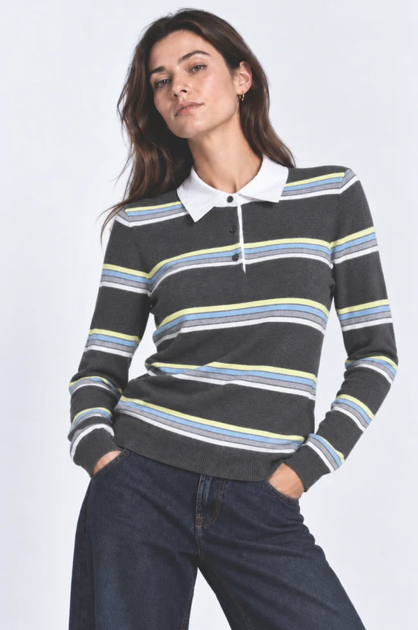 STRIPPED W/  WOVEN COLLAR 99187