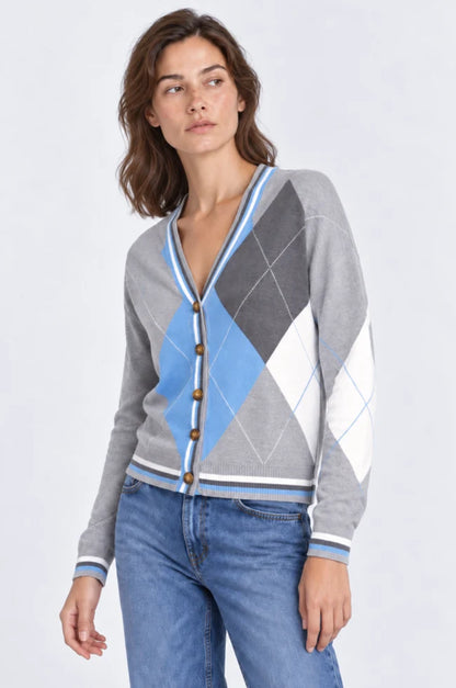 LONG SLEEVE ARGYLE CARDIGAN 99224