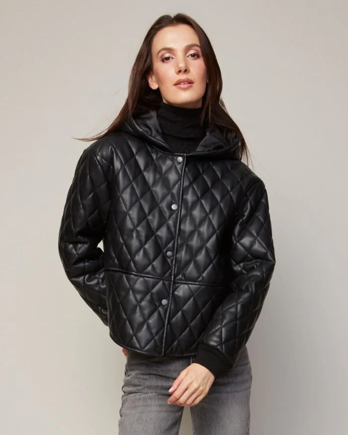 BRODIE VEGAN LEATHER QUILTED JACKET 8472-2005