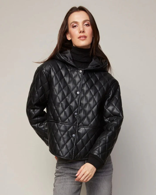 BRODIE VEGAN LEATHER QUILTED JACKET 8472-2005