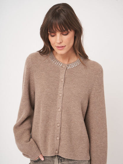 BOXY FIT RIB KNIT CARDIGAN 201679